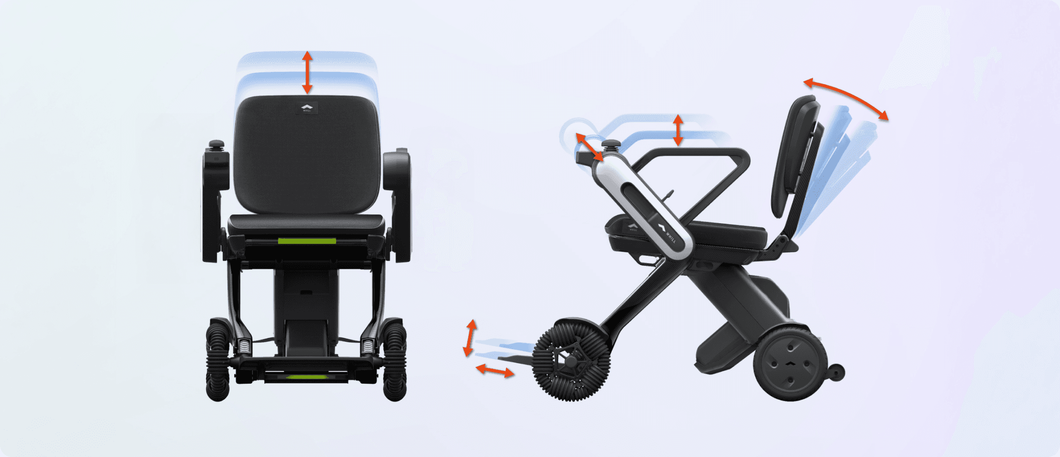 WHILL Model C Lite multi-step adjustment points