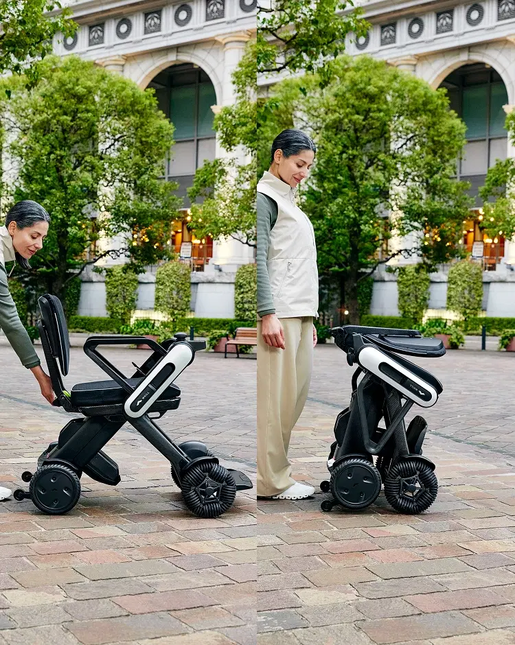 WHILL Model C Lite quick folding mechanism